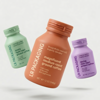 Flacon de complément alimentaire en plastique PET mat de qualité supérieure avec bouchon à clapet pour vitamines et capsules
