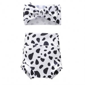 Ensemble Baby Bummies, Bummies et nœud pour bébé fille, Bummies et body Mama's Mani, Short taille haute pour bébé - Product Image 2