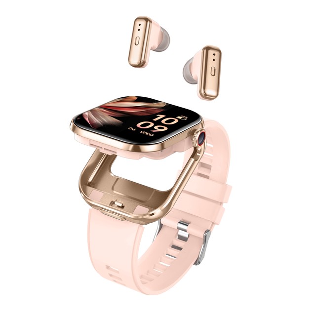 T99 Headphones 2 in 1 Smartwatch Sleep Tracker Call Reminder Push Message HD Big Screen IOS Android Smart Watch With Earbud