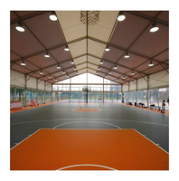 Structure de Toit Sportif Multifonctionnelle en Alliage d'Aluminium avec Couverture en Tissu PVC pour Terrains de Basketball, Tennis et Football