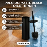 SY Fabricant Offre Spéciale populaire salle de bain ronde noire debout nettoyage décoratif brosse et support de toilette