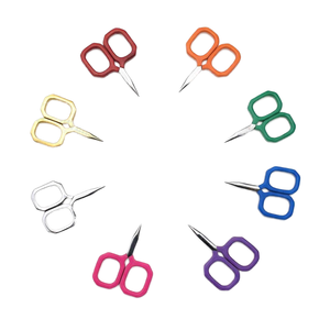 Tijeras para cortar hilo de bordar, punta fina recta, acero inoxidable, juego de tijeras de precisión para manicura y belleza, para cejas y manualidades - Product Image 1