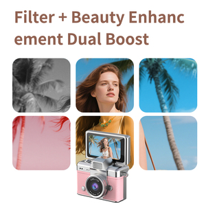 Mini caméra numérique porte-clés OEM ODM, mini caméra rétro, petite caméra embarquée, enregistrement 1080P FHD avec 6 filtres rétro - Product Image 6