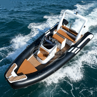 Meilleur bateau pneumatique semi-rigide de luxe en fibre de verre 580 à coque en V profond pour la pêche