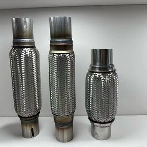 Tuyau d'échappement universel en acier inoxydable, double tressage, finition brute, type soudé, épaisseur 1,5 mm, flexible - Product Image 4