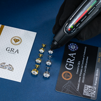 Pendientes de Moissanita VVS de Plata S925 con Baño de Oro de 14K para Mujer y Hombre, 1ct 2ct, Entrega en 3 Días, Stock en EE. UU., Pasa Prueba de Diamante GRA