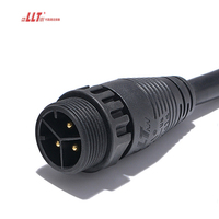 LLT 3 Pin Bulkhead IP67 Waterproof M25 Electric Wire Cable Led Connector
