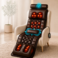 Coussin de massage électrique COSMO à intensité réglable en cuir PU chauffant, modes automatiques multiples, ciblant le cou, le dos, les hanches, les mollets, les pieds et les points d'acupuncture