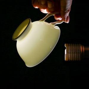 ถ้วยชาคาปูชิโน่อิตาลีพร้อมชุดจานรองแก้วกาแฟถ้วยชาเซรามิกสีขาวแบบแบนออกแบบได้ตามต้องการ - Product Image 2