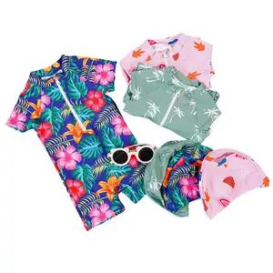 Grosir kustom cetak pakaian renang anak musim panas kaca tabir surya Set baju renang bayi pakaian pantai bikini