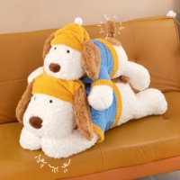 Boneka Anjing PP Cotton Puppy Mainan Lembut Bantal Anak-Anak Unisex untuk Dekorasi Hadiah