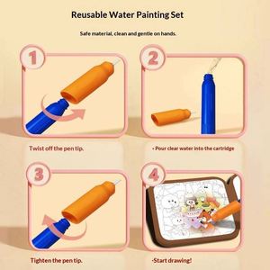 Cuaderno de Dibujo con Acuarelas para Niños de Educación Temprana - Juguete para Colorear con Agua y Dibujar Repetidamente, Regalo para Jardín de Infancia - Product Image 4