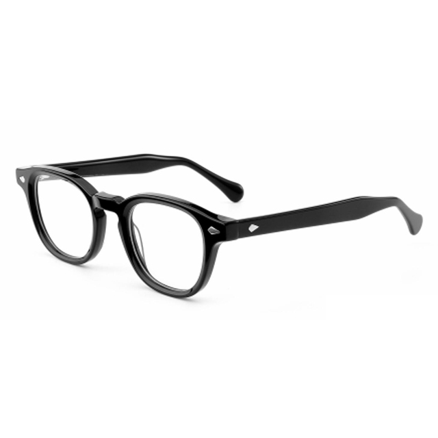 Trendy Acetate Optical Eyeglasses Frames with spring hinges for Men and Women Lightweight Fashion Clear Lens Retro Style