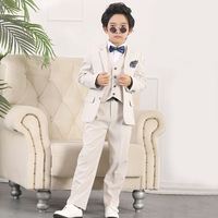 Ropa Infantil Hecha a Medida, Traje Blanco Coreano para Niños, Traje Formal para Niños