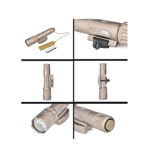 Tan Multi-Function Tactical Flashlight, LED White <b>Light</b> + Infrared Output, with <b>Remote</b> Pressure <b>Switch</b> for Night Observation - Product Image 1