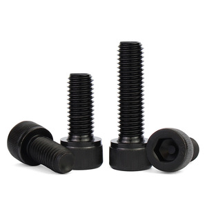 Tornillos de Cabeza Hexagonal Negros DIN912, Tornillos de Cabeza Plana con Rosca Gruesa, Fijaciones Métricas para Ensamblaje Industrial - Product Image 3