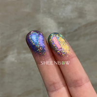 Pigment holographique multi-chrome de qualité cosmétique, poudre d'ombre à paupières à paillettes arc-en-ciel, pigment lâche