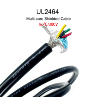 Câble de signal blindé AWM 2464, fils de commande multiconducteurs en cuivre étamé 20, 22, 24, 26, 28 AWG pour équipement d'automatisation 300V 80°C