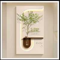 Panneau mural 3D en pierre de grès motif feuille courbée pour salon, entrée, hôtel – Décoration intérieure douce et minimaliste