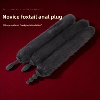 Plug anal détachable en forme de queue de renard pour débutants SM, pour la masturbation masculine, dilatateur anal en silicone, jouet pour adultes