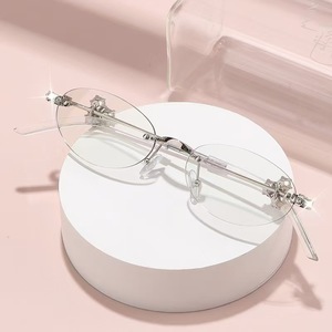 Nuevas Gafas GM de Moda, Color Liso Cambiante, Súper Elegantes, Fotográficas, Sin Montura, con Diamantes, Exquisitas, Ovaladas, para Hombre y Mujer - Product Image 1