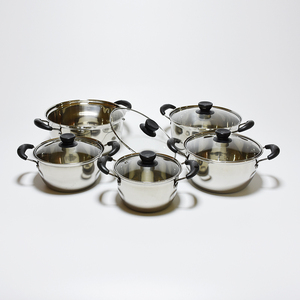 Thấp mảnh thép không gỉ nấu ăn nồi đặt nhà bếp canh chậu đa chức năng Cookware Set - Product Image 3