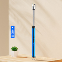Briquet de cuisine portable en métal pour la maison, allumage électronique à impulsion USB Type-C, coupe-vent