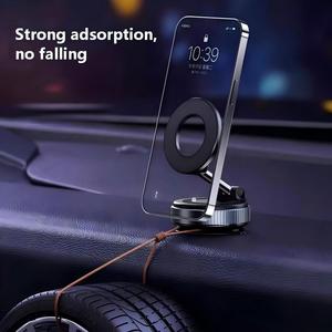 Soporte Magnético Flexible para Teléfono de Coche con Succión Manual, para Parabrisas/Cruseta, Instalación sin Pegamento, Compatible - Product Image 2