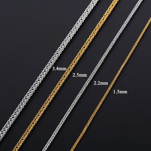 Cadena de Acero Inoxidable Simple de 1.5/2.2/2.5/3.4mm de Ancho, Cadena Cubana para Hacer Collares Largos, Joyería Moderna, Regalo para Hombres y Mujeres - Product Image 2