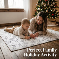Kit de Couverture Sherpa Chaude à Colorier, Plaid de Dessin DIY Réutilisable et Lavable, Cadeau Créatif Multi-Motifs pour Activités Familiales et Vacances