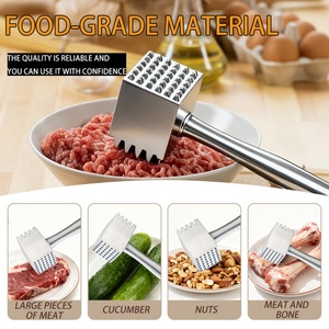 Marteau attendrisseur de viande en alliage d'aluminium de qualité alimentaire JIAYU pour steak de bœuf et volaille, outil de cuisine pour la préparation de la viande - Product Image 2