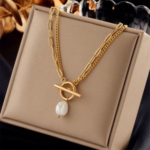 Collar Moderno Impermeable, Resistente al Deslustre, de Acero Inoxidable, Chapado en Oro de 18k, de Alta Gama, para Mujer - Product Image 5