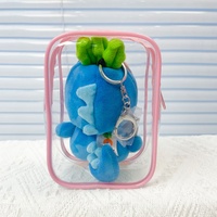 Sac de rangement pour poupée Kpop 2026 en vinyle, motif Dragon Bleu Bubu, transparent et anti-poussière, pour poussette de poupée dinosaure