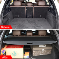 Cache-bagages rétractable, approvisionnement direct d'usine, cache-bagages pour Mercedes Benz GLC Coupé 2015-2025, tablette de coffre