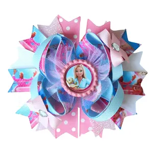 2024 Barbie hair Bow inspirado boutique hair bows para niña clip outfit