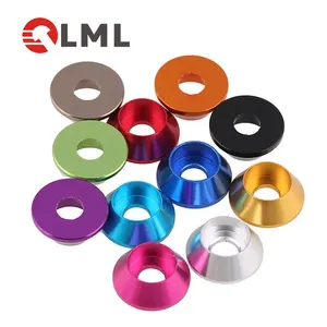 CNC M2 M2.5 M3 M4 M5 M6 M8 Colourful Anodized Aluminum Countersunk Washer