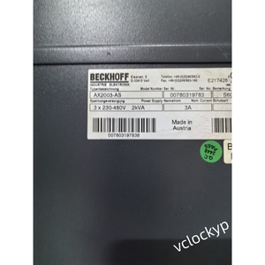 Amplificador de Servoaccionamiento Digital Compacto Beckhoff AX2003-AS S60301-520 STK 3441-D Usado - Product Image 4