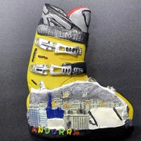 Aimants de réfrigérateur 3D Europe Andorre, souvenirs touristiques, collection d'autocollants, articles de décoration artisanaux
