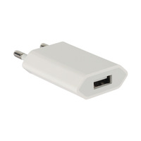 Cargador de Viaje USB Mini de Carga Rápida de 5W con un Solo Puerto, Adaptador Universal con Enchufe Europeo, 5V 1A, Delgado, PD, para Laptop, Auriculares, OVP
