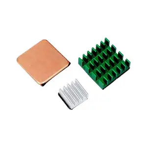 Penyerap Panas Raspberry Pi 3, 3 Buah Kit Pendingin Peredam Panas Tembaga/Aluminium