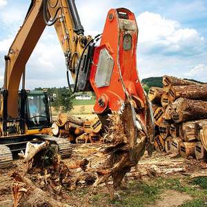 Cesoia per legno dell'<span class=keywords><strong>escavatore</strong></span> che smonta la struttura della radice e tira i ceppi fuori dal separatore del ceppo di terra - Product Image 3