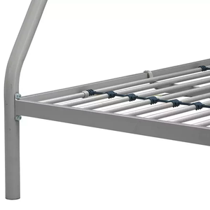 Litera moderna de metal negro con marco resistente y barandillas de seguridad para niños y adultos - Product Image 6