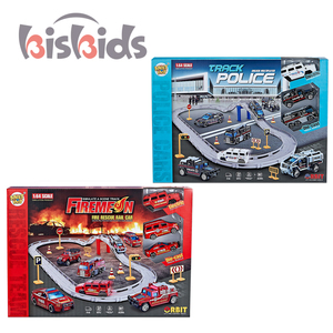 24 piezas 1:64 Die Cast Metal modelo coche ranura DIY coches de carreras juguetes camión de bomberos juguete montar pista de carreras para niños - Product Image 6