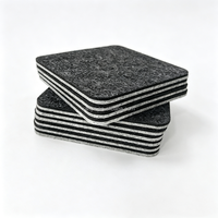 Sous-verres en feutre double face de 3 mm, résistants à la chaleur, réutilisables, antidérapants, pour la maison, le bureau, le bar à café, protection de table pour boissons