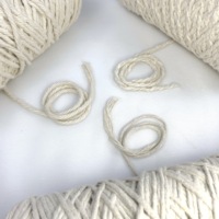 Fil de serpillière en coton blanc brut, polyester recyclé, 4 plis, à friction, fabriqué par le fabricant