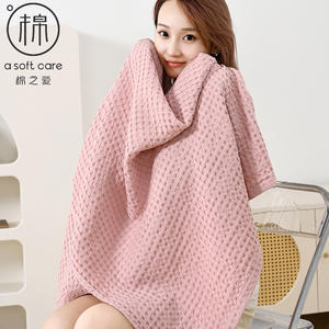 Manta de algodón tipo gofre de 150x200cm, color sólido, suave, tipo toalla, para dormir, cubre sofá, uso en las cuatro estaciones. - Product Image 4