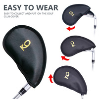 Lot de 12 protège-têtes de fers de golf en cuir, accessoires d'entraînement de golf, protection pour têtes de clubs de golf