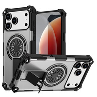 Coque de téléphone antichoc anti-stress avec support rotatif et béquille pour iPhone 17 Pro Max 16e 15 Plus 14 13 Pro 12 11