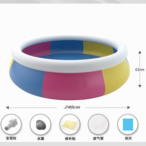 <span class=keywords><strong>Piscina</strong></span> Inflable <span class=keywords><strong>Circular</strong></span> <span class=keywords><strong>Grande</strong></span> de PVC, Diseño Plegable y Portátil, para Niños, para Uso en el Hogar, Recreación al Aire Libre en Verano - Product Image 4