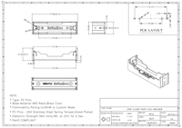 Beilamoo BH-18650-1P Tempat Baterai Lithium 18650 3.7V DC Berkualitas Tinggi 1P Bahan ABS/ABS+PC untuk Peralatan Rumah Tangga